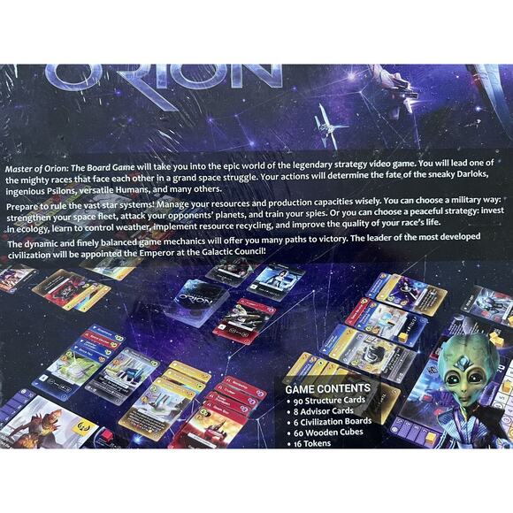 Master of Orion Board Game by Igor Sklyuev 2017 Hobby World, New and Sealed - Picture 3 of 9